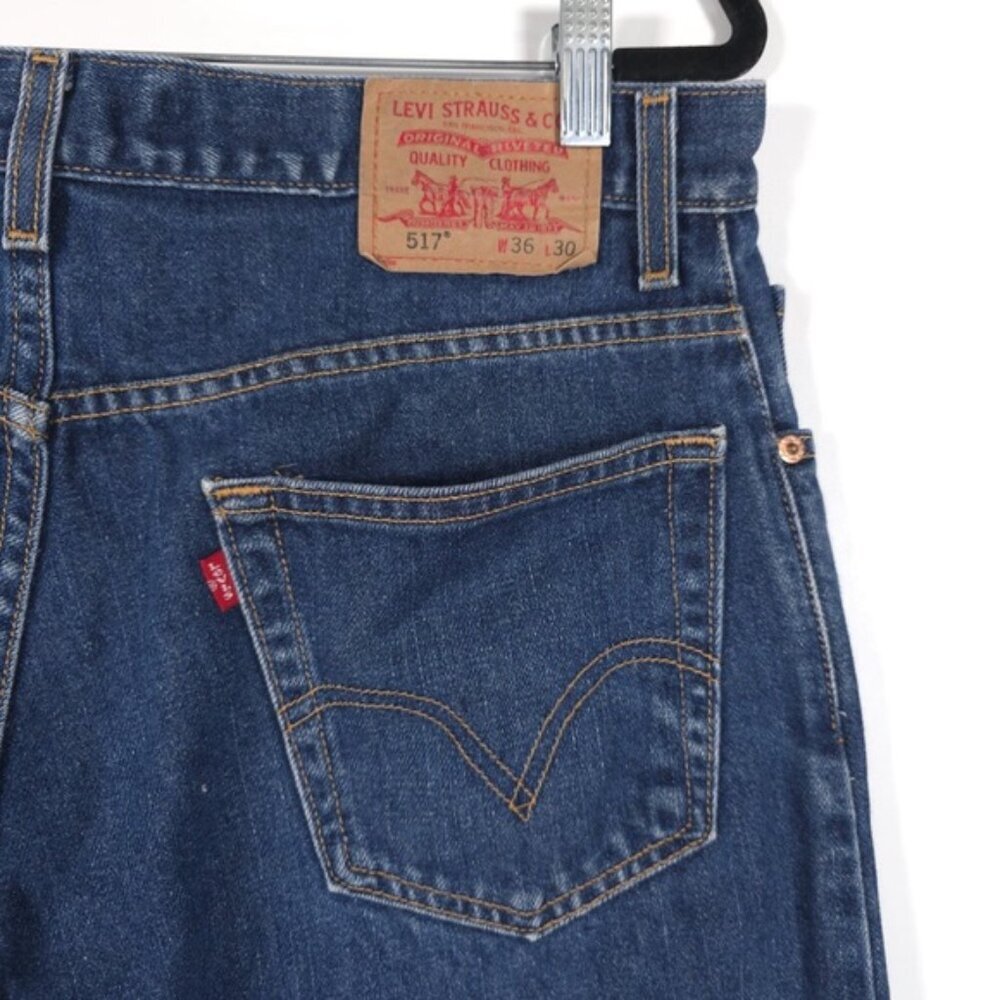 Levi’s 517 Men’s Jeans BOOTCUT 100% Cotton Y2K Size W36 L30 - Picture 9 of 12